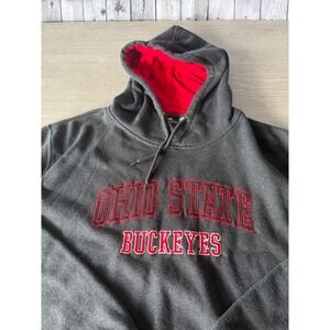 Ohio State Buckeyes Hoodie Sweatshirt Mens XXL Colosseum Gray Red